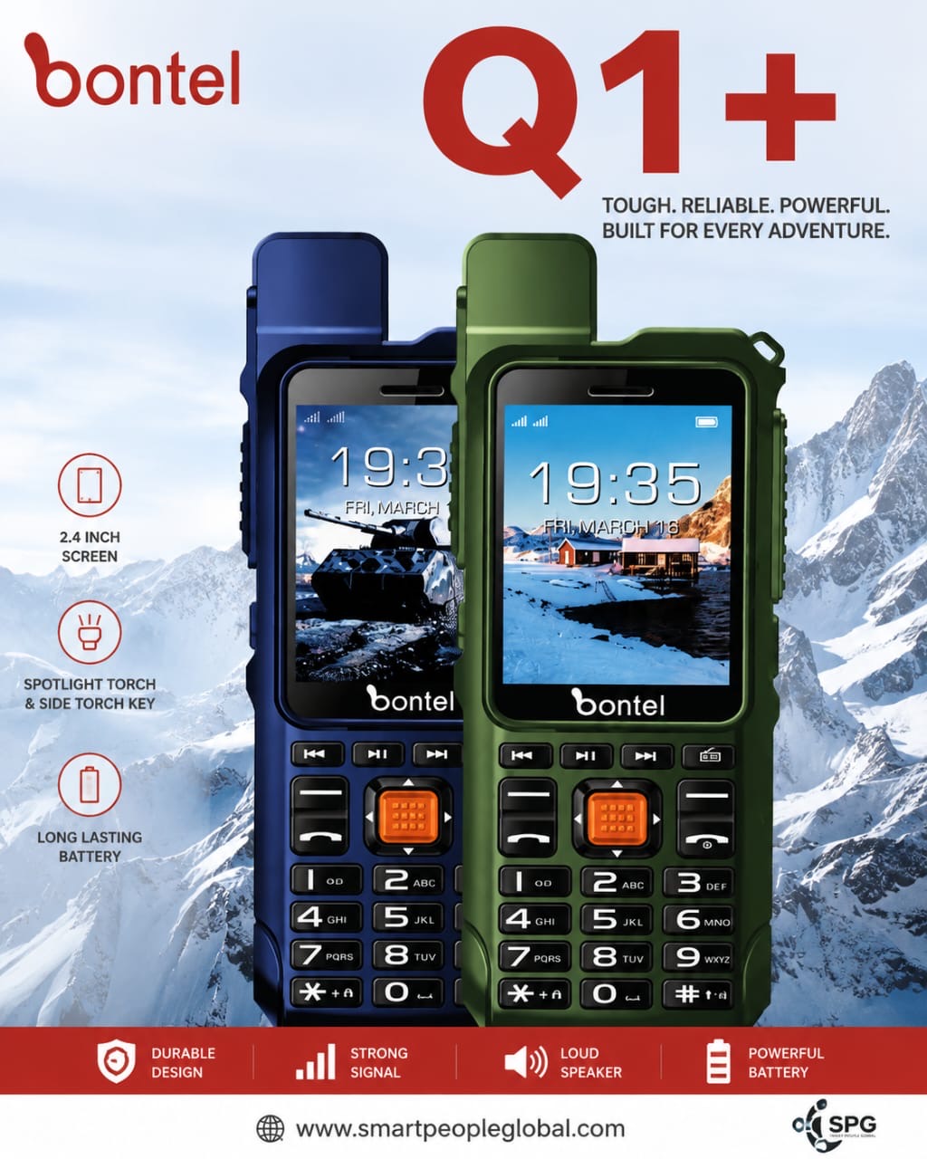 Bontel Q1+ Rugged Feature Phone