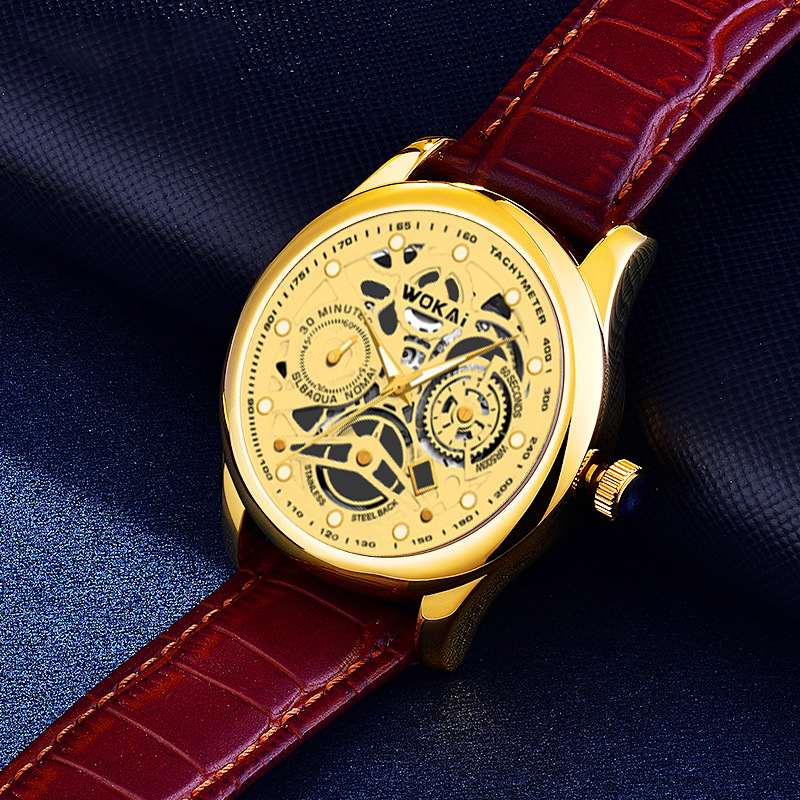 Mens Casual Wristwatch Quartz Leather Strap Watches