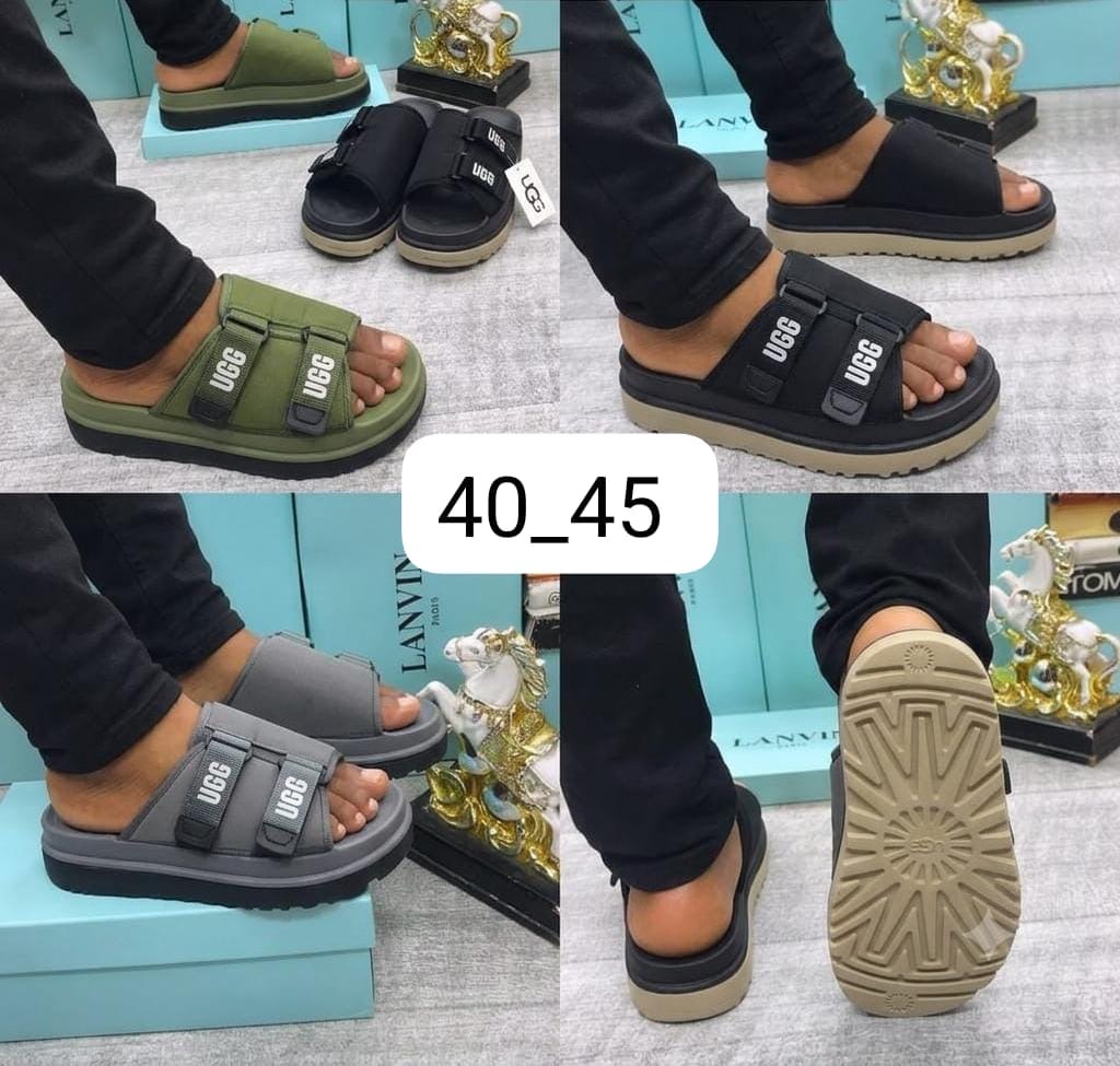Men’s UGG-Style Double-Strap Slides