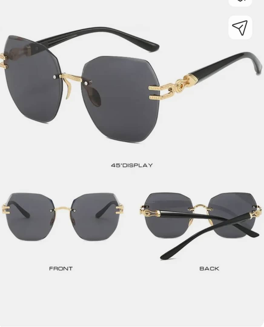 Panther Detail Rectangle Glasses