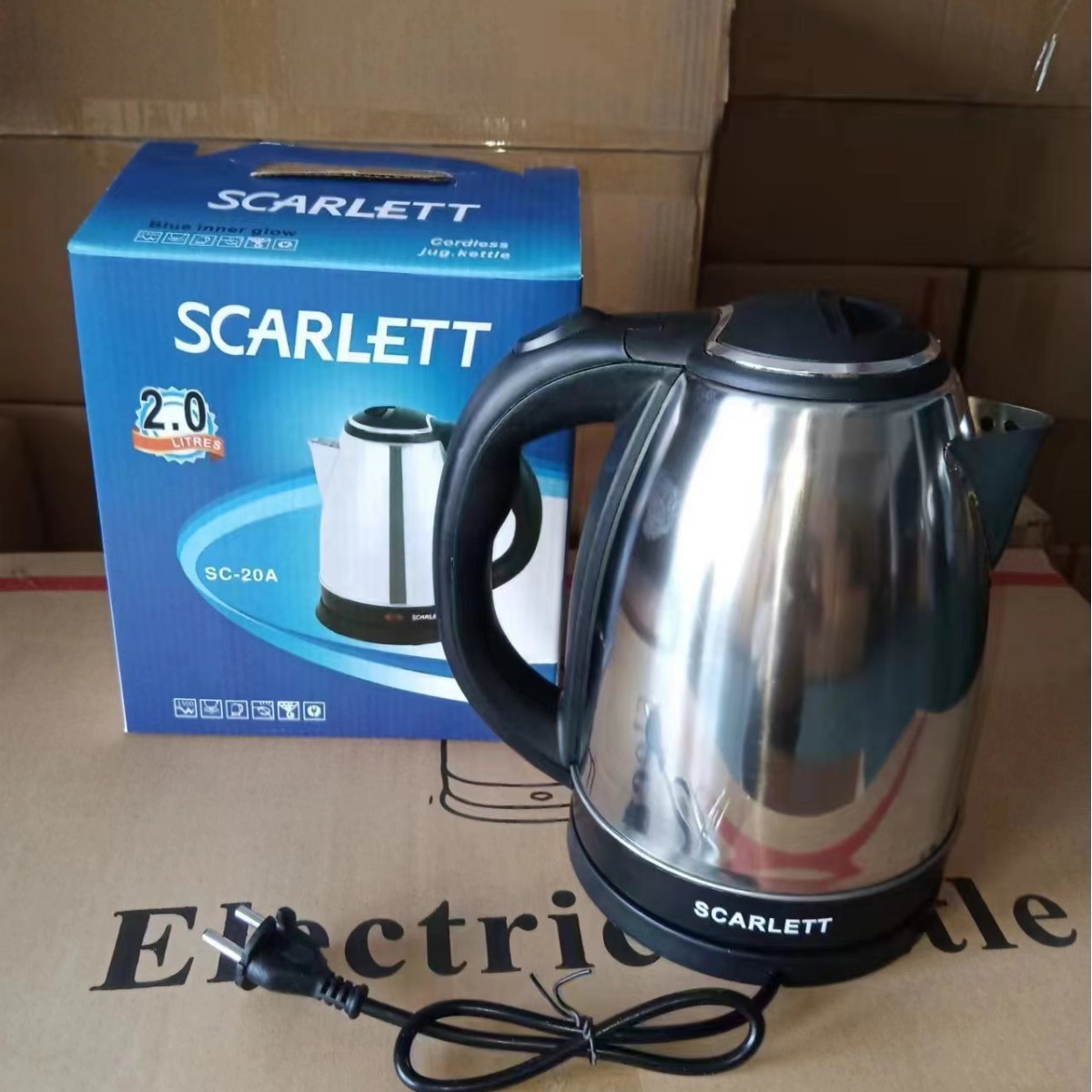 Scarlett 2.0L Electric Cordless Jug Kettle (Model SC-20A)