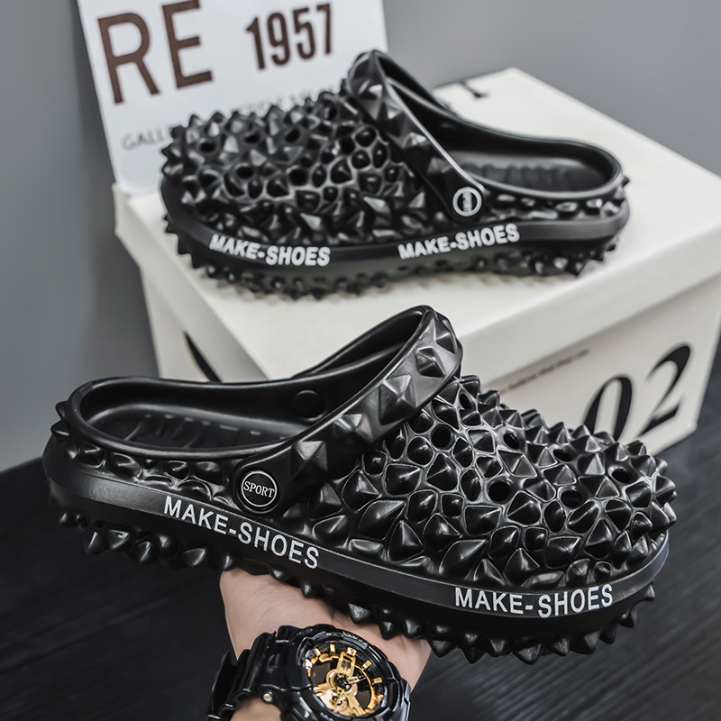 Spiked Punk Style Platform Clogs
