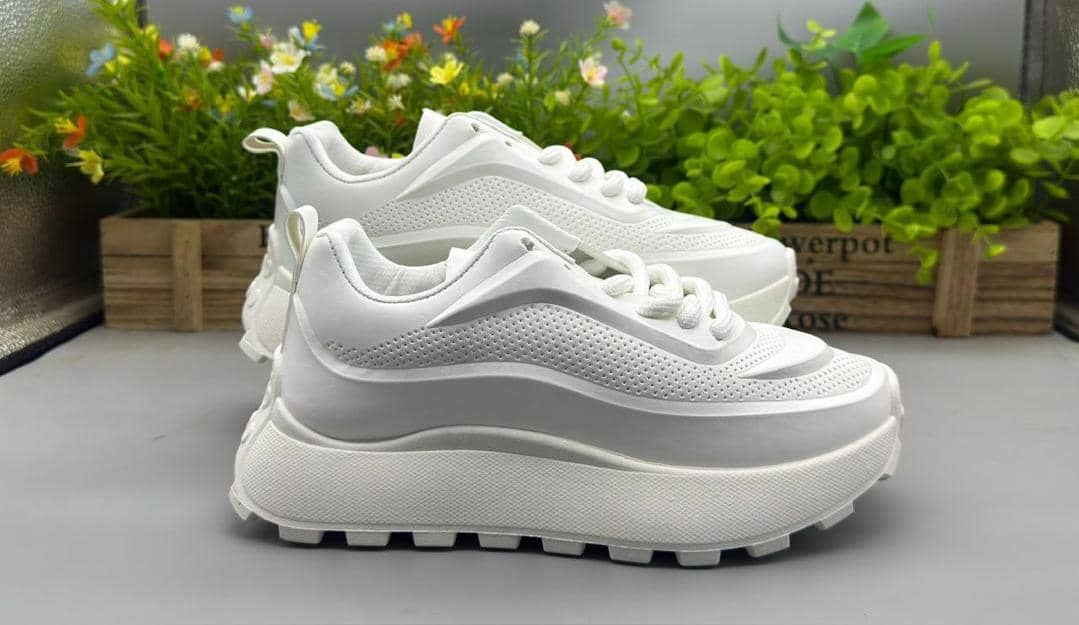 White Chunky Platform Sneaker